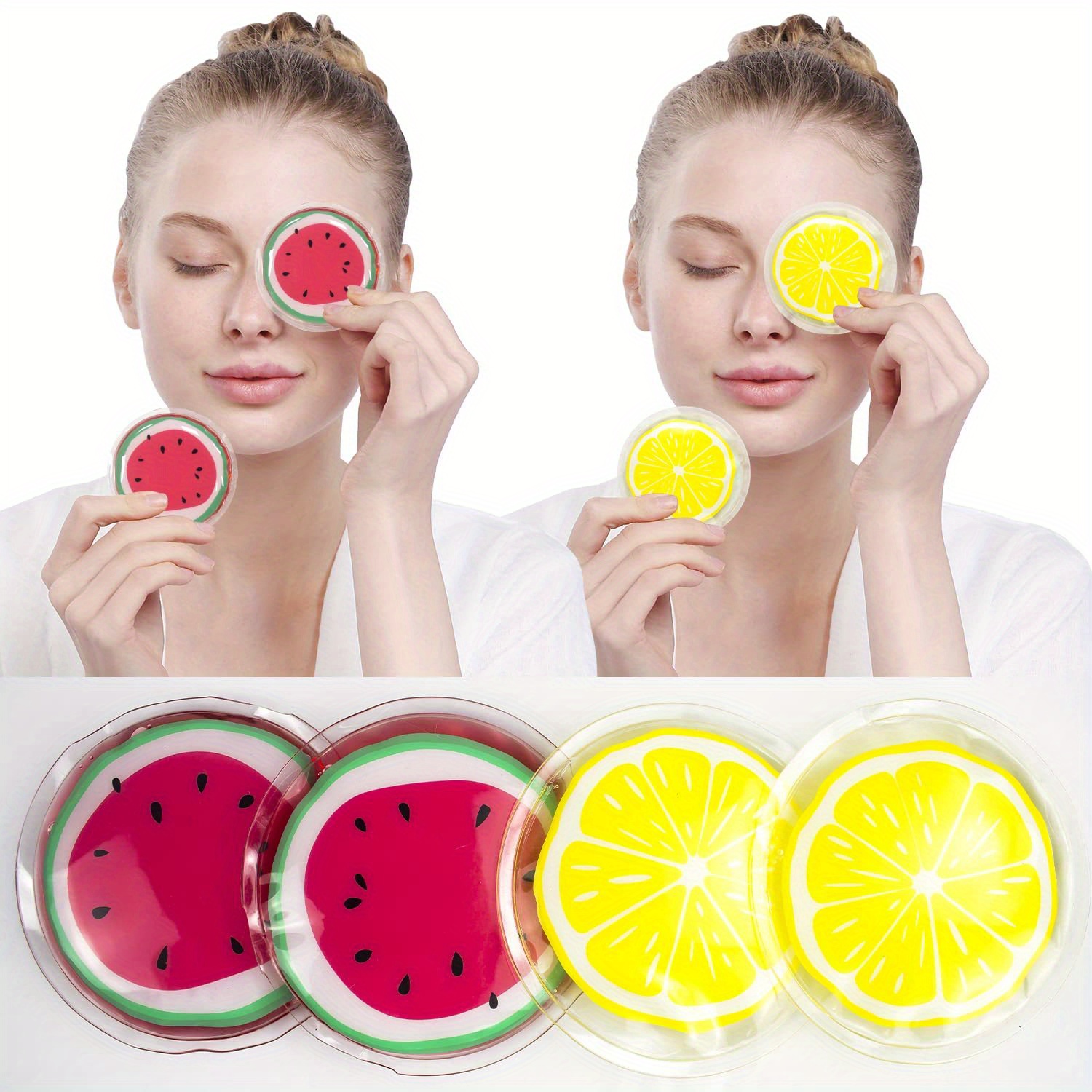 Reusable Gel Ice Pack Set, Cooling Eye Pads & Under Eye Patches